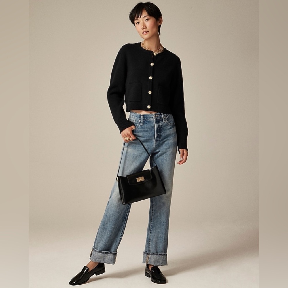 J CREW - EMILIE PATCH-POCKET SWEATER LADY JACKET